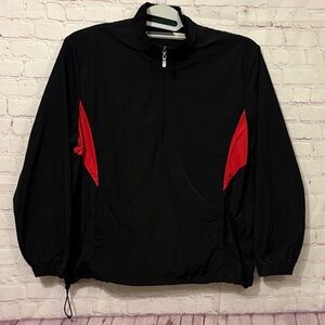 Bobby Jones Black and Red Windbreaker Jacket Sz: XL